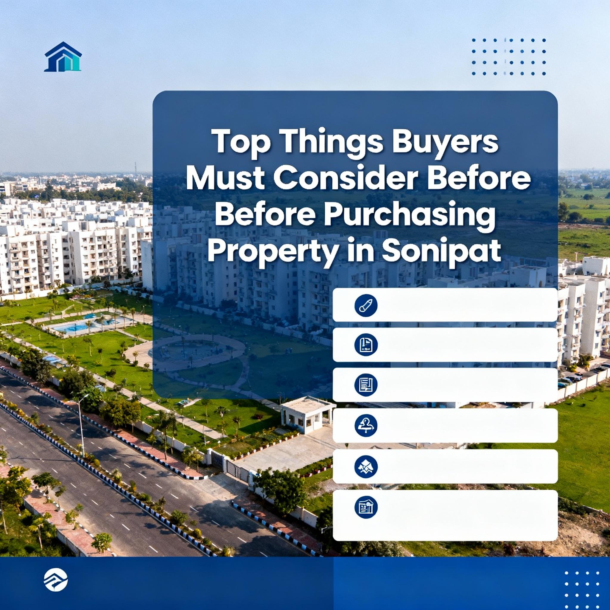 Top Things Buyers Must Consider Before Purchasing Property in Sonipat